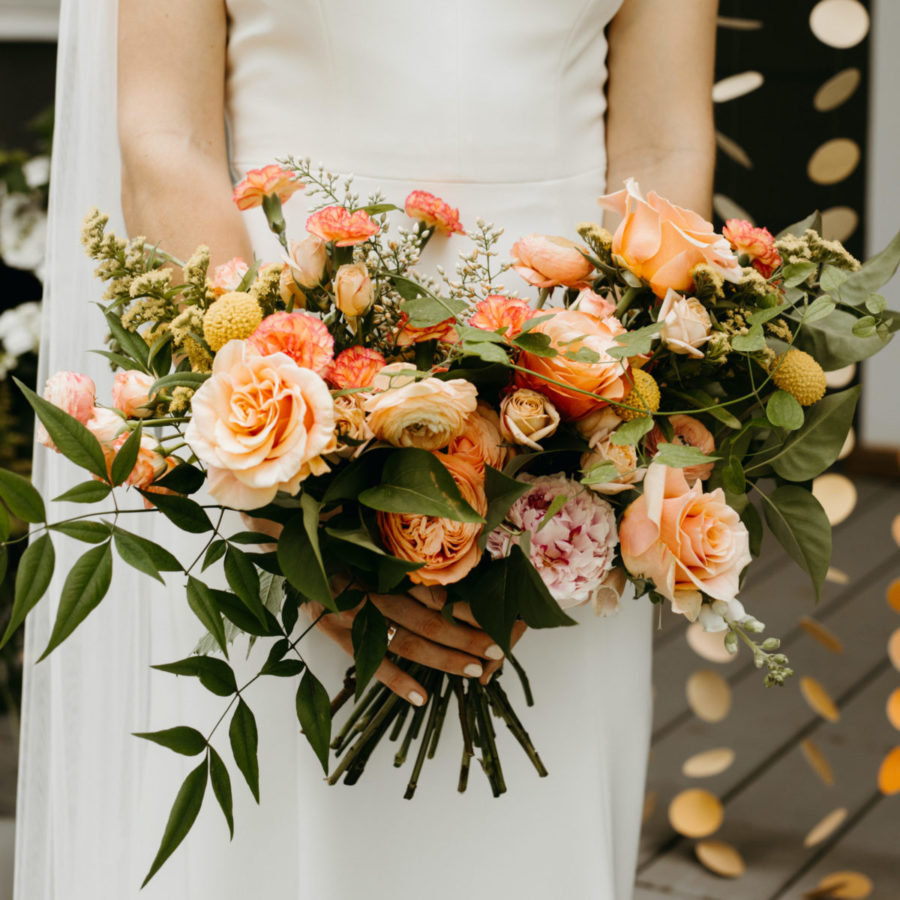 Peach and Pink Flowers