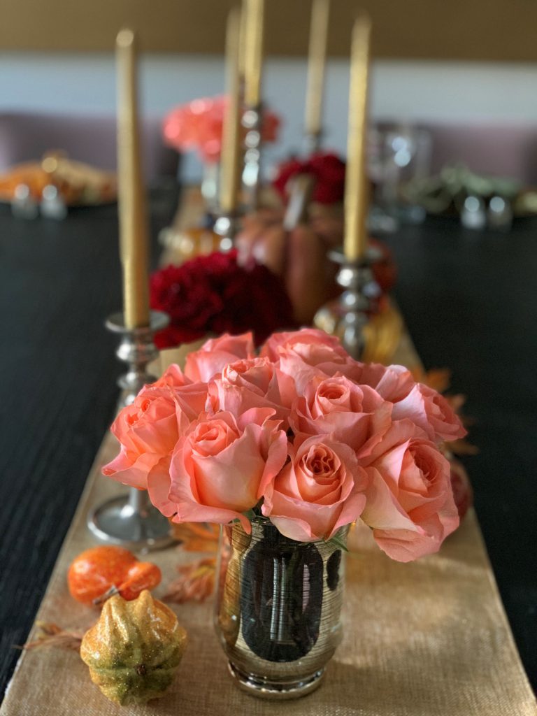 DIY Thanksgiving flower centerpiece