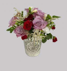 White Freesia and White Astilbe