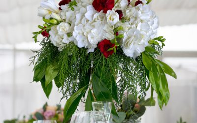 Tall Trumpet Vase Centerpiece