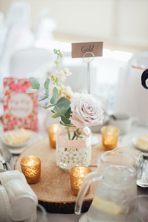 Stenciling Glass Jar for Flower Centerpieces