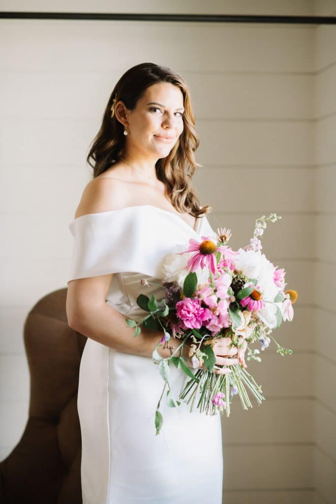 Brides Bouquet Pink & White Flowers