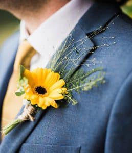 Yellow Gerbera Daisy Boutonniere