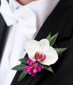 Tropical Orchid Wedding Boutonniere