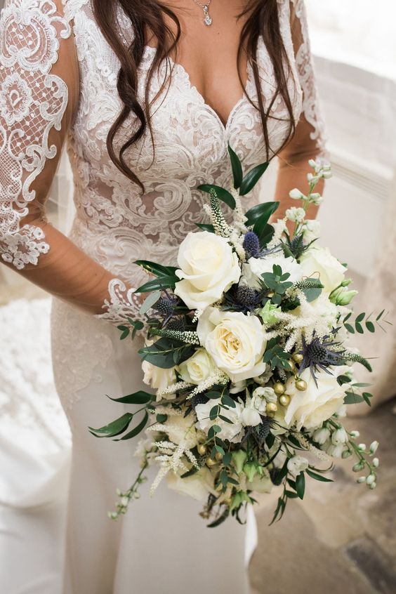 Free Flowing Cascade Winter Bouquet