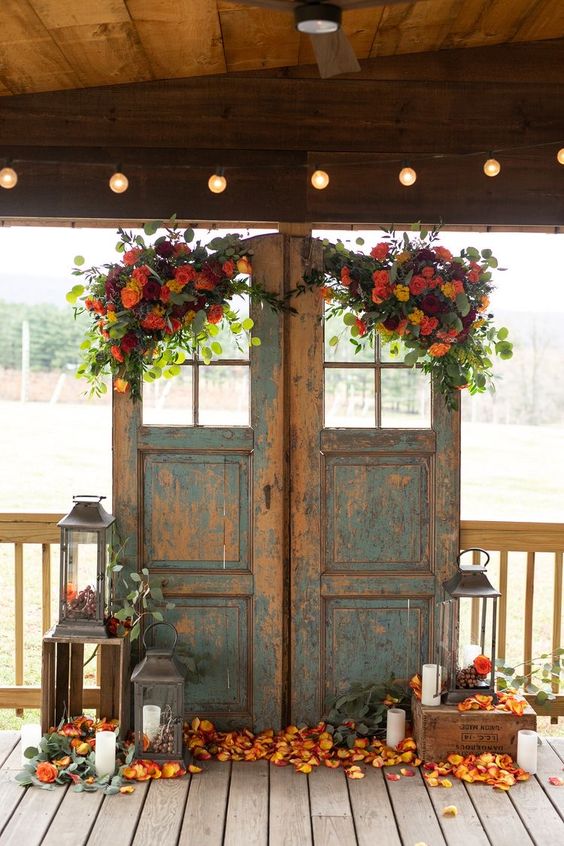 Wedding Fall Flower Backdrop