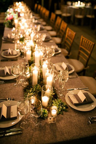 Candlelit Wedding Flowers
