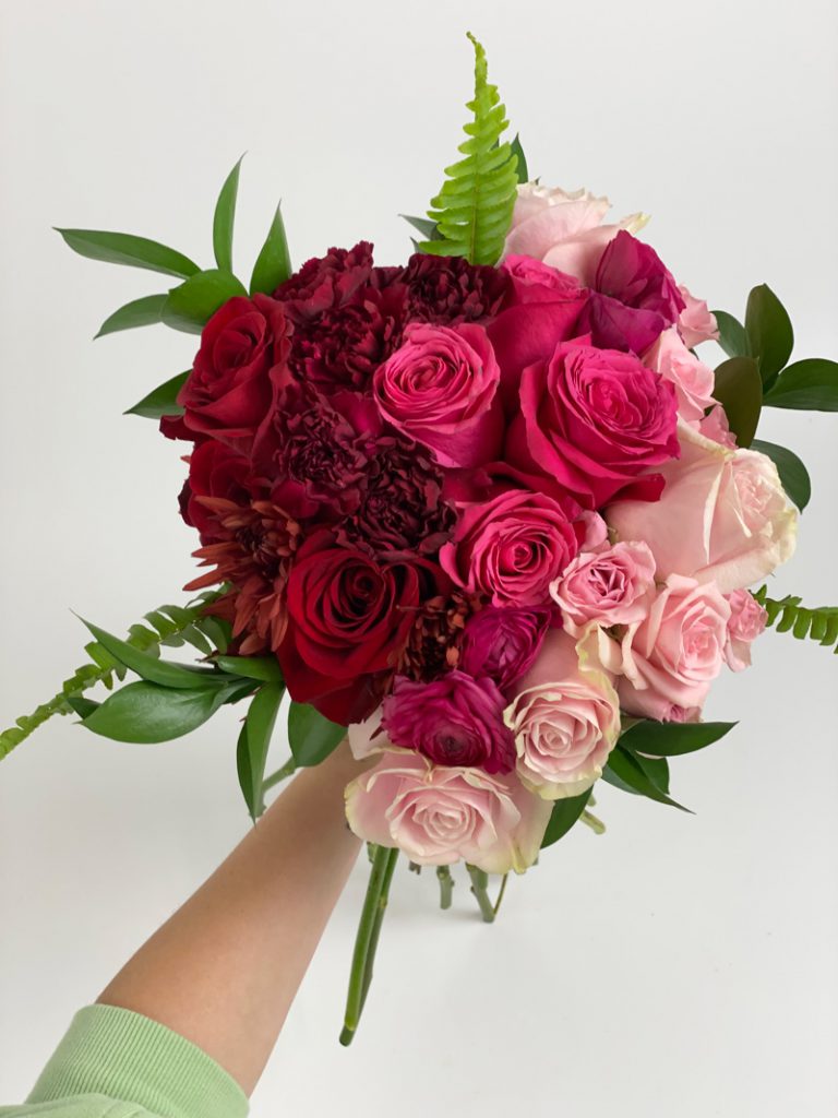 Ombre Bouquet Top View