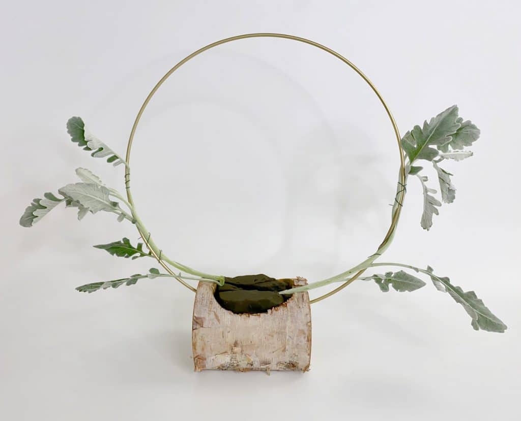 attach your greenery to ring