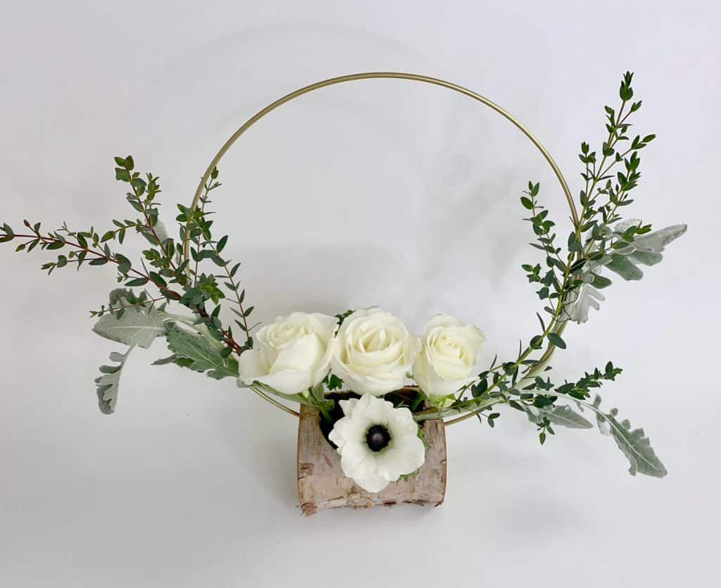 flowers to the floral foam