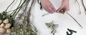 Wrap Wax Flower Stems for Crown