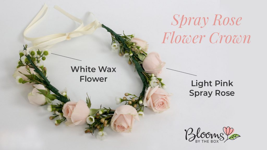 Completed spray rose crown
