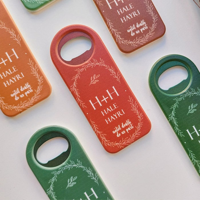 Magnetic Bottle Opener Custom Cap Opener Wedding Favor