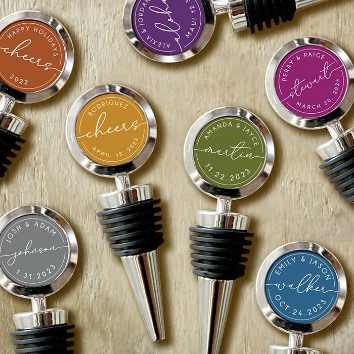 Custom Wine Stopper Wedding Favors