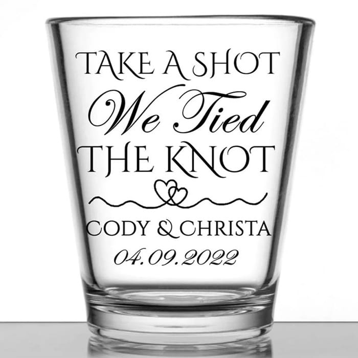 Engraved Shot Glass Wedding Favor