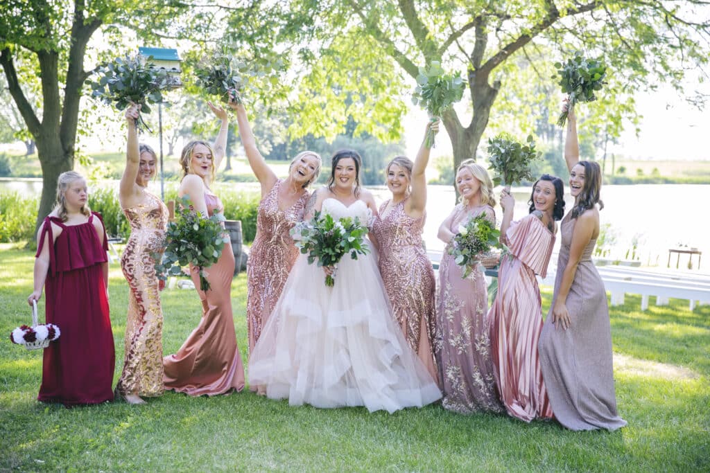 Design Arrangements for DIY outdoor wedding flowers.