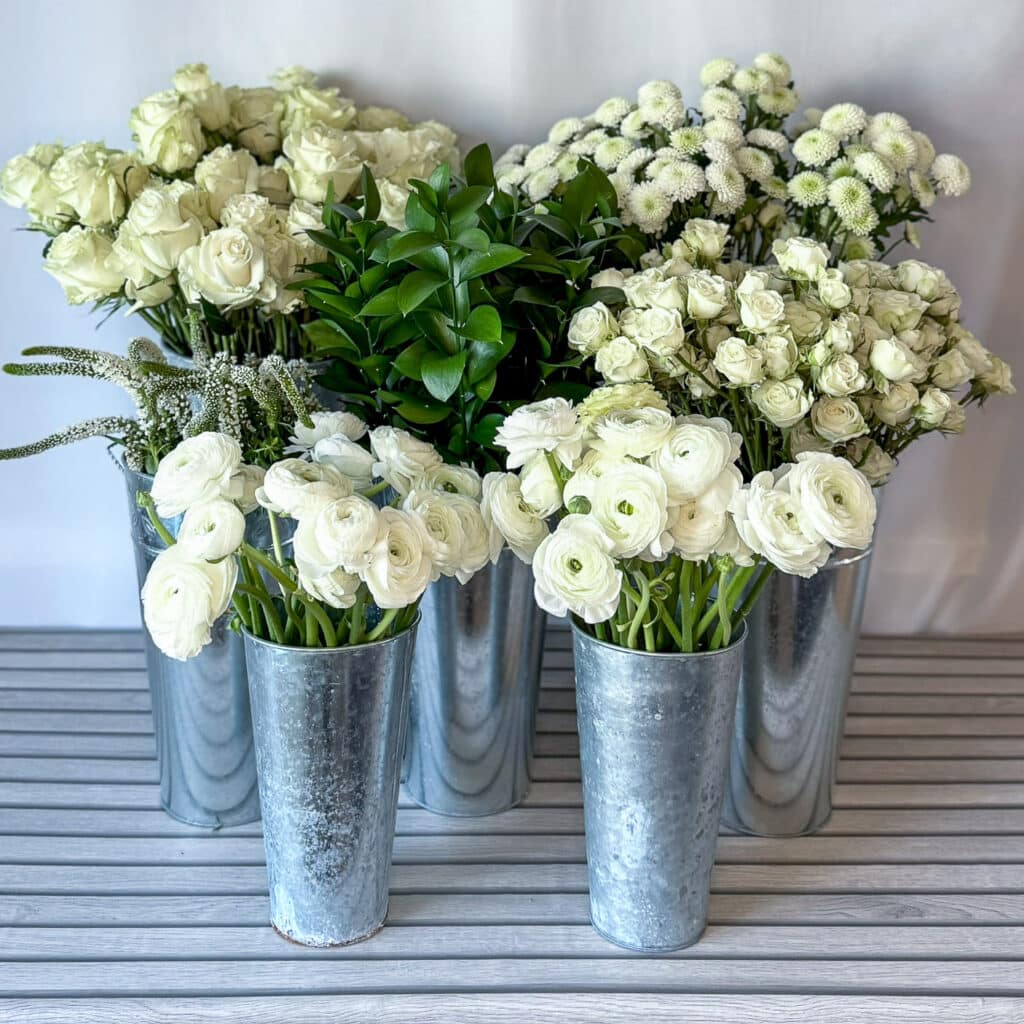 The Classic White DIY Wedding Flower Pack from BloomsByTheBox.com