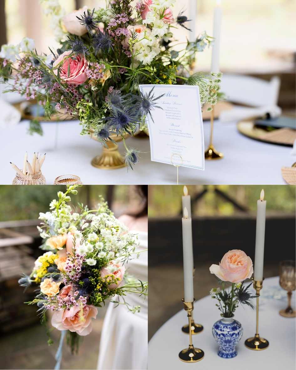 A spring wedding filled with wildflowers in different pastel shades