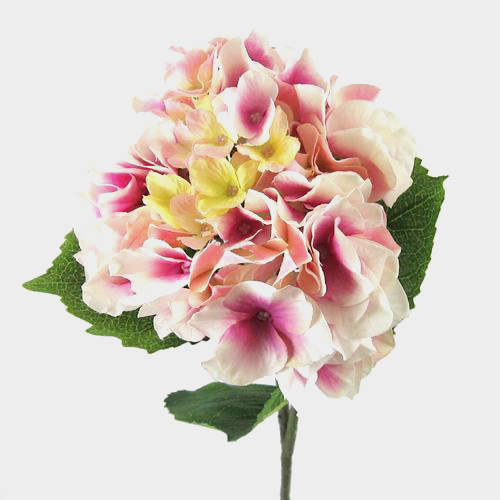 Wholesale Silk Hydrangea 23" (Pink & White) Blooms by the Box