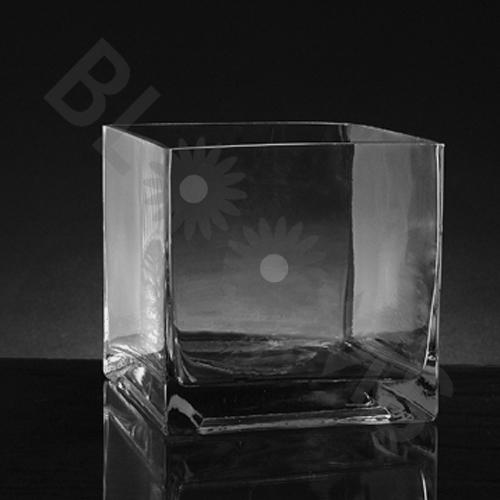 Small Square Glass Vase (5"H x 5" x 5") Wholesale Blooms By The Box