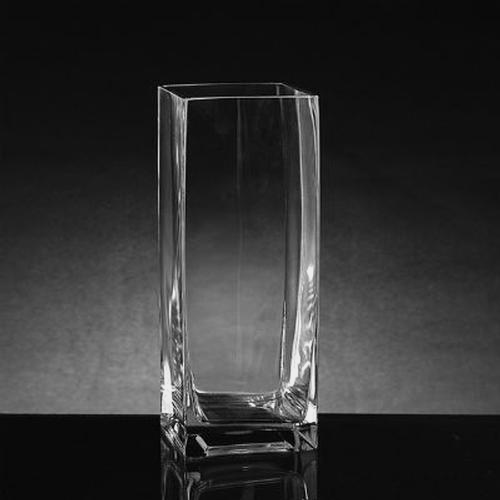 Small Square Glass Vase (4"H x 2" x 2") Wholesale Blooms By The Box